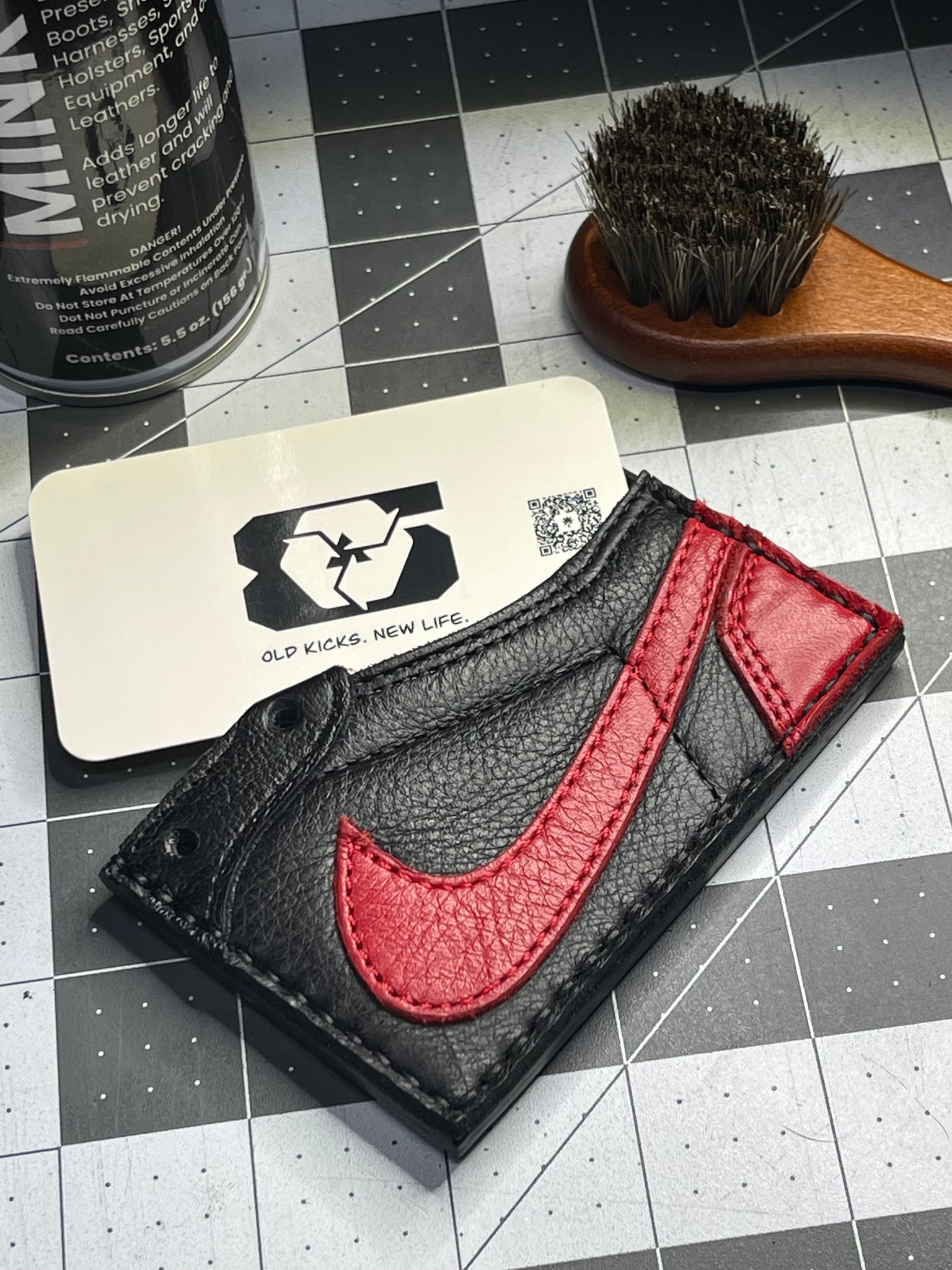 Upcycled Bred 1 H2H Cardholder Wallet